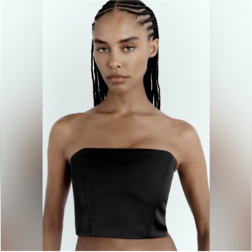 NWT Zara Satin Effect Crop Top S